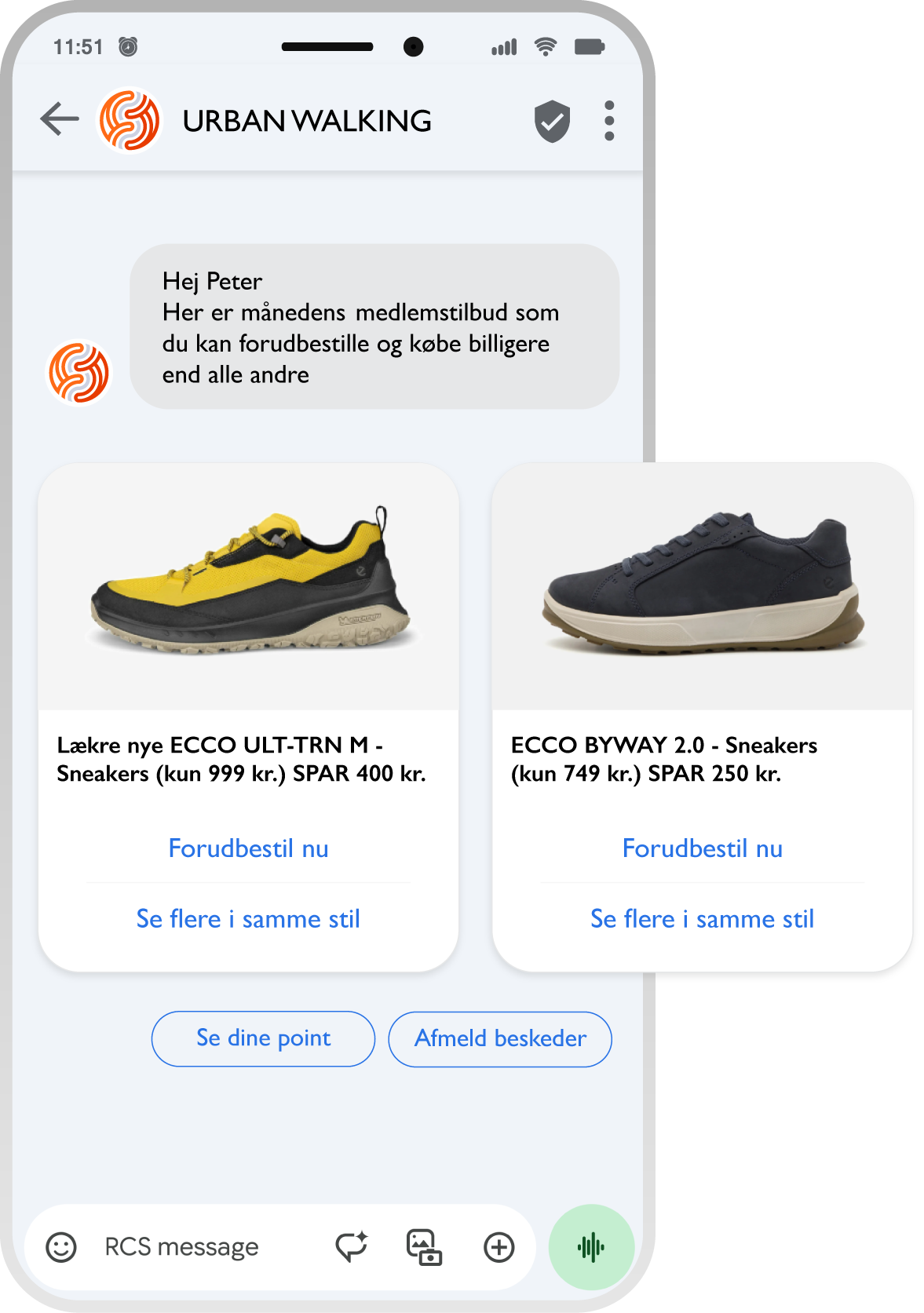 Send RCS Rich beskeder med slideshow og andet media
