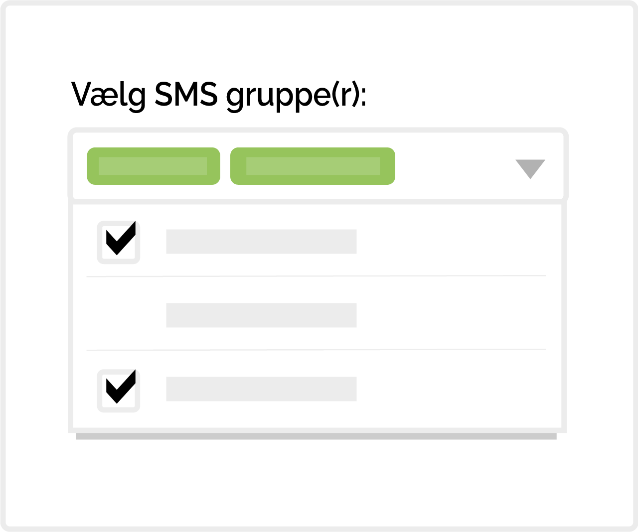 Send gruppe SMS - Vælg dine sms grupper